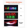 VEVOR Programmeerbaar LED-scherm met scrollfunctie P10, volledig in kleur, 99 x 35 cm