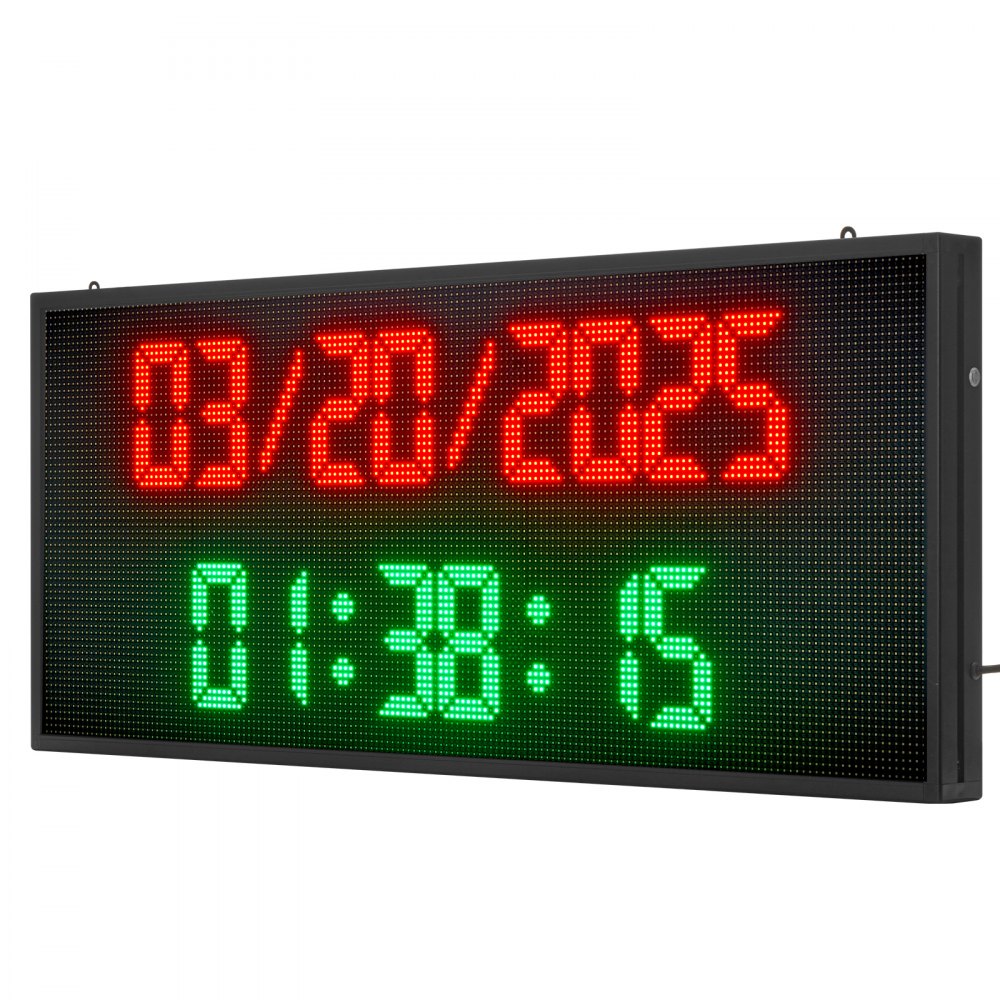 VEVOR LED-scrollend display, programmeerbaar P6 doe-het-zelf scorebord 990 x 412 mm voor winkels, restaurants en concerten, digitaal display, met aanpasbaar tekstpatroon, GIF en Bluetooth-appbediening.