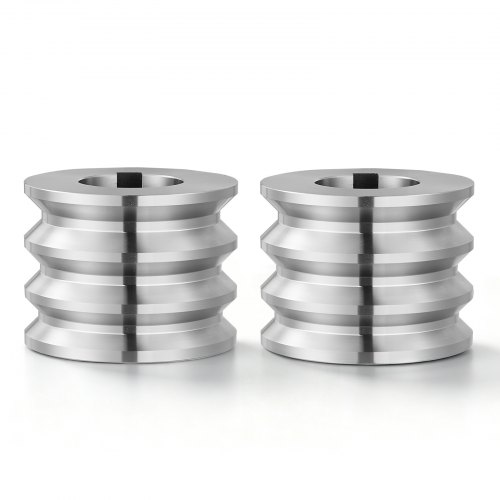 VEVOR reserveonderdelen en accessoires voor walserijen: 2 vierkante walsen met 3 groefmaten, accessoires voor doe-het-zelf sieradengereedschap, hoogwaardig gelegeerd staal, voor het persen van kneedbare metalen zoals goud, zilver en messing.