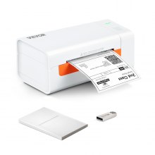 VEVOR Labelprinter 200x79x83mm Thermische printer 150mm/s labelprinter Verzendlabelprinter Direct thermische labelprinter USB Automatische labelherkenning Windows Mac OS Linux Chromebook