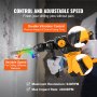 VEVOR 1600 W SDS-Plus rotary hammer 5.5 J, drill 4 in 1 demolition hammer, φ 32 mm rotary hammer including 3 drill bits + 2 chisels + 2 brushes, rotary hammer set for concrete, masonry & metal etc.