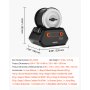 VEVOR electric polishing machine, stone polisher, 1.36 kg load capacity, 4 speed settings, stone polishing set with raw gemstones & polishing grains & 9-day polishing timer & intuitive control panel, black
