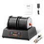 VEVOR Rock Tumbler Machine, 8 lbs Large Capacity Dual Barrels Rock Polishing Machine, 9 Speed Settings 9-Day Polishing Timer Stone Tumbler, Direct Drive Motor, 35dB Silent Rotary Polisher, Black