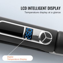 VEVOR stijltang, 4 cm titanium stijltang, haarstrijkijzer met negatieve ionen, LCD-display en 25 temperatuurinstellingen - 210 °F (ca. 99 °C) tot 450 °F (ca. 232 °C), voor salon, thuis of op reis