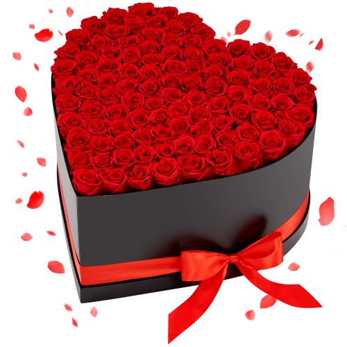 22 geconserveerde rozen in hartvormige geschenkdoos, eeuwige rozen voor Valentijnsdag, geconserveerde bloemen voor Moederdag (roze rozen in roze doos 22 geconserveerde rozen in hartvormige geschenkdoos, eeuwige rozen voor Valentijnsdag, geconserveerde bloemen voor Moederdag (roze rozen in roze doos