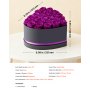 VEVOR 27x Eeuwige Rozen in Hartvormige Doos, Geconserveerd Boeket, Bloemengeschenkdoos voor Uw Vrouw, Moeders, Geliefden, voor Bruiloften, Moederdag, Valentijnsdag, Kerstmis, Donkerpaars