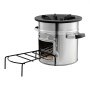 VEVOR Camping Rocket Stove, Wood Burning Portable Rocket Stove with Carrying Bag for Backpacking, Stainless Steel, Single Door, Burn Wood, Twigs or Sticks for Outdoor Cooking, Backyard, Camp Cooking