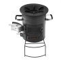 VEVOR Camping Rocket Stove, Wood Burning Portable Rocket Stove with Carrying Bag for Backpacking, SPCC Steel, Double Door, Burn Twigs, Sticks or Charcoals for Outdoor Cooking, Backyard, Camp Cooking