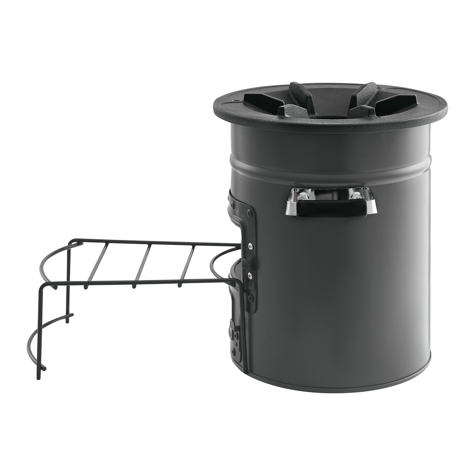 VEVOR Rocket Stove, BBQ Rocket houtkachel met draagtas, SPCC staal, dubbele deur, voor het verbranden van takken, stokken of houtskool voor koken in de buitenlucht, campingkachel voor buiten, campinggrill