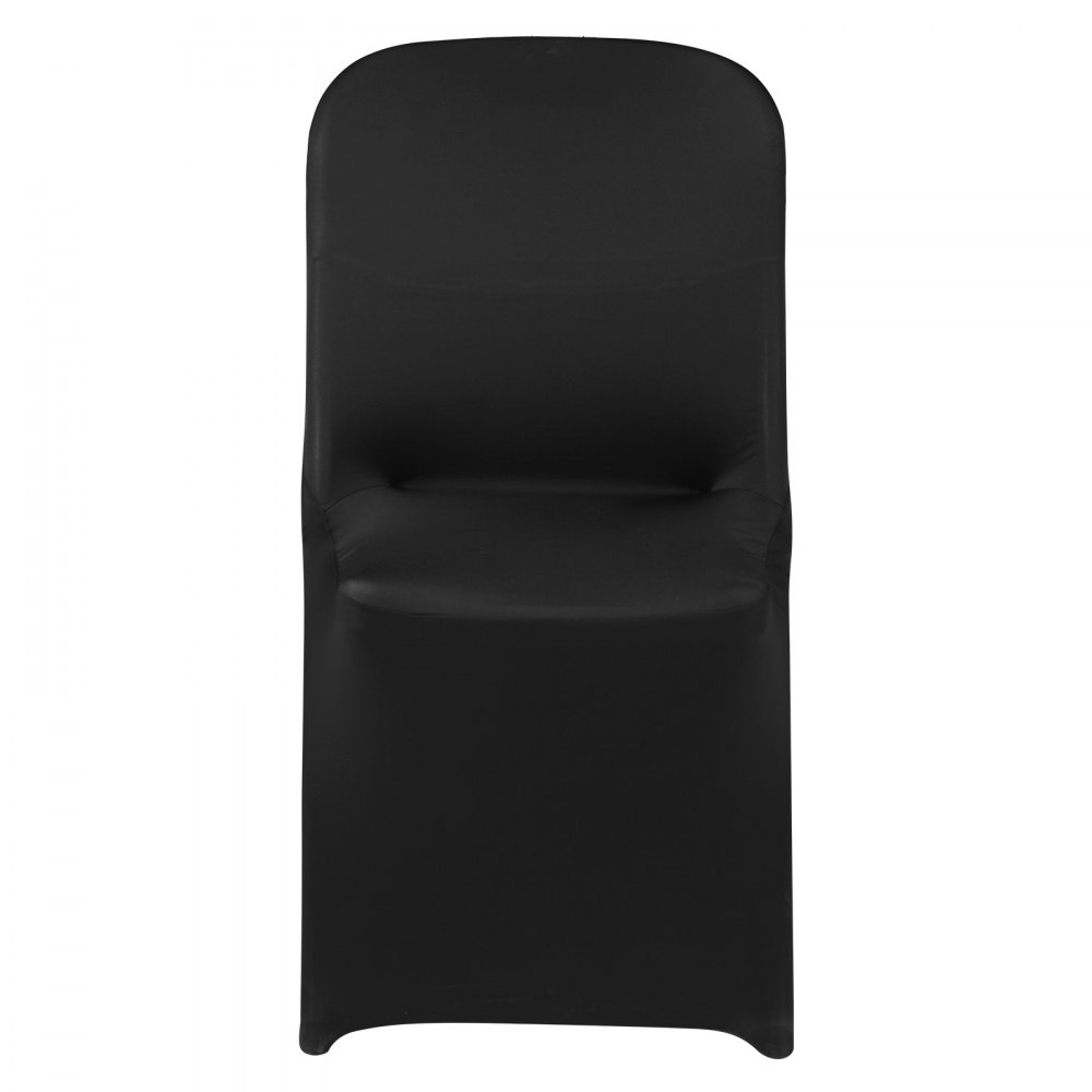 VEVOR stoelhoezen, 30 stuks, wasbare en afneembare stoelhoezen van polyester-spandex voor bruiloften, diners, banketten en restaurants, geschikt voor stoelen (46 x 50 x 86 cm), zwart