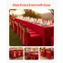VEVOR stoelhoezen, stretch stoelhoezen, 50 stuks, wasbare en afneembare stoelhoezen van polyester-spandex voor bruiloften en diners, geschikt voor klapstoelen (45 x 46 x 77 cm), rood