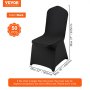 VEVOR Stretch Spandex Folding Chair Covers, Universal Fitted Chair Cover, Removable Washable Protective Slipcovers, for Wedding, Holiday, Banquet, Party, Celebration, Dining (50PCS Black)