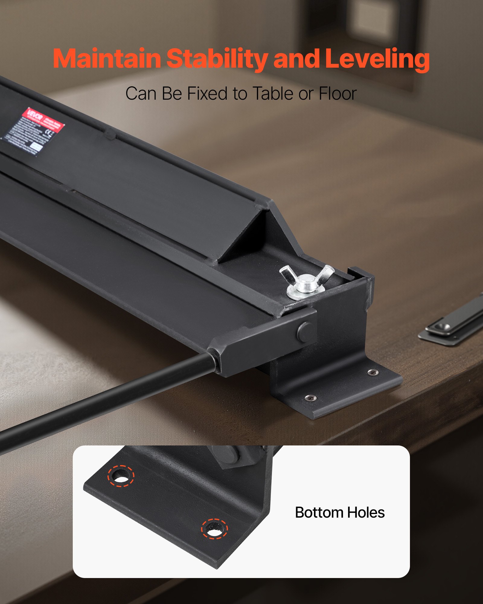 VEVOR Box and Pan Brake, 30 in Sheet Metal Bending Brake, 18-Gauge Capacity, 0-135 Degree Adjustable, Metal Bender Machine, No Wobbling, Heavy-Duty Aluminum Folder for Precise Batch Bending