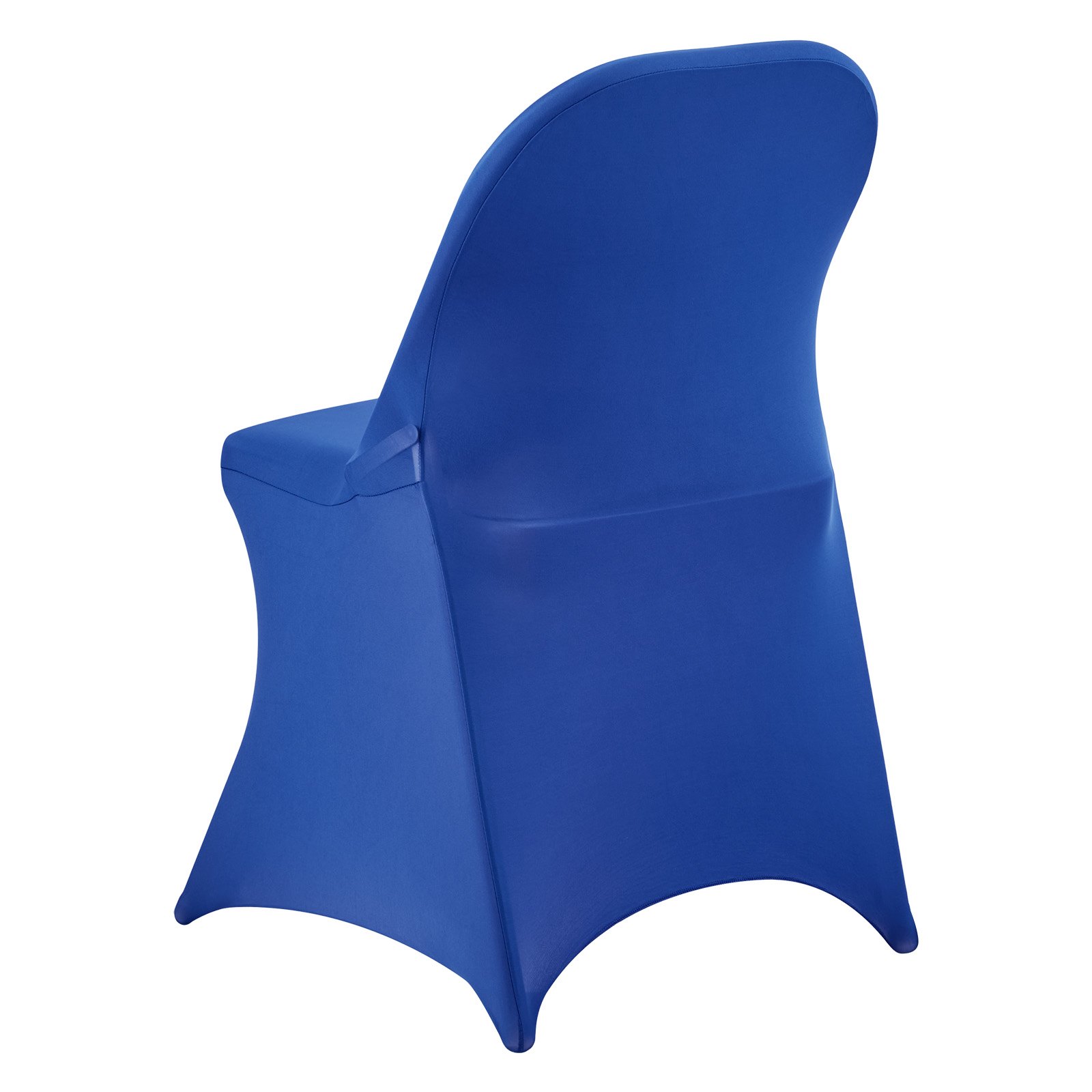 VEVOR stoelhoezen, stretch stoelhoezen, 50 stuks, wasbare en afneembare stoelhoezen van polyester-spandex voor bruiloften en diners, geschikt voor klapstoelen (45 x 46 x 77 cm), blauw