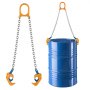 VEVOR Chain Drum Lifter, G80 Drum Lifting Chain Sling with Thickened Security Hook, 0.9 Ton Capacity, 50cm Long Sturdy Drums Handling Equipment, Carbon Steel Barrel Lifter for Plastic & Metal Drums