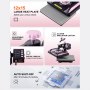 VEVOR Heat Press Machine, 12 x 15 inch, 5 in 1 Heat Transfer Machine with 30 oz Tumbler Press, 360° Swing Away Digital T-Shirt Pressing, Teflon Coating, for T-Shirts/Mugs/Hats/Plates, Black+Pink