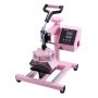 VEVOR Heat Press, 12 x 15 inch, 8-in-1 warmteoverdrachtsmachine met 6-30 oz Tumbler Press, 360° draaibare T-shirtpers, digitale precisieregeling, voor T-shirts/mokken/hoeden/borden, roze