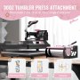 VEVOR Heat Press, 8-in-1 warmteoverdrachtsmachine met 887 ml tumblerpers, 360° wegdraaibare digitale T-shirtpersmachine, 38 x 38 cm, tefloncoating, voor T-shirts/mokken/hoeden/borden