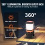 VEVOR LED Camping Lantern, All-in-one, 1000LM, 360° Illumination, 4 Lighting Modes, Rechargeable Outdoor Flashlight, USB Charging, Durable Robust Light, Ideal for Hiking Fishing Outages Car Repairs