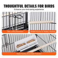 VEVOR vogelvolière 79x51x132cm vogelkooi gemaakt van Q195 koolstofstaal vogelhuis geschikt voor 2-3 middelgrote tot grote vogels volière met slot Bird Home Bird Builder