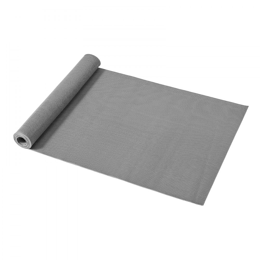 VEVOR PVC-afvoermat (90 cm x 300 cm), antislip PVC-vloermat, spatbeschermingsmat voor natte ruimtes, holle matrol, antislipmat voor zwembaden, terrassen, badkamers en toiletten, grijs