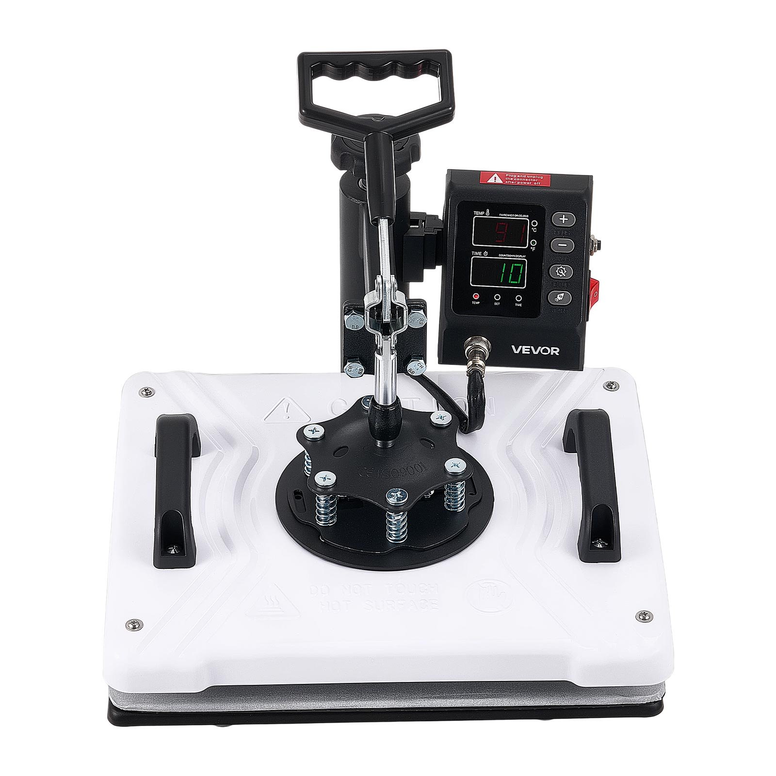 VEVOR Transferpers 29x38cm Sublimatiemachine 900W Textielpers, Zwenkarm Snelle & Gelijkmatige Verwarming Tijd- & Temperatuurregeling T-shirts Draagtassen Kussenslopen Sokken