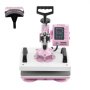 VEVOR Heat Press 2-in-1 Hoedenpers Heat Press T-shirts Roze Heat Press