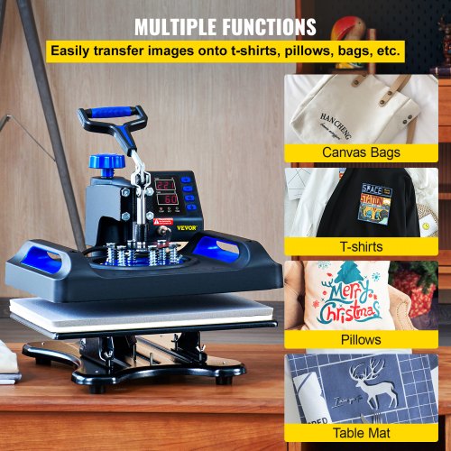 2-in-1 Transferpers 25,4 x 30,5 cm Hittepers 650 W Textielpers DIY Warmtepers 0-250 °C Hete Pers 360 Grand Draaibare Basis Tefloncoating met Digitale Led-temperatuurregelaar voor T-shirts Petten | NL 2-in-1 Transferpers 25,4 x 30,5 cm Hittepers 650 W Textielpers DIY Warmtepers 0-250 °C Hete Pers 360 Grand Draaibare Basis Tefloncoating met Digitale Led-temperatuurregelaar voor T-shirts Petten | NL