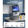 VEVOR Commerciële ijsmachine 36 kg/dag, ijsblokjesmachine met 6 kg ijsopslagcapaciteit, roestvrijstalen behuizing, ijsmachine met led-display, zelfreinigend en eenvoudige waterinlaat, voor restaurants
