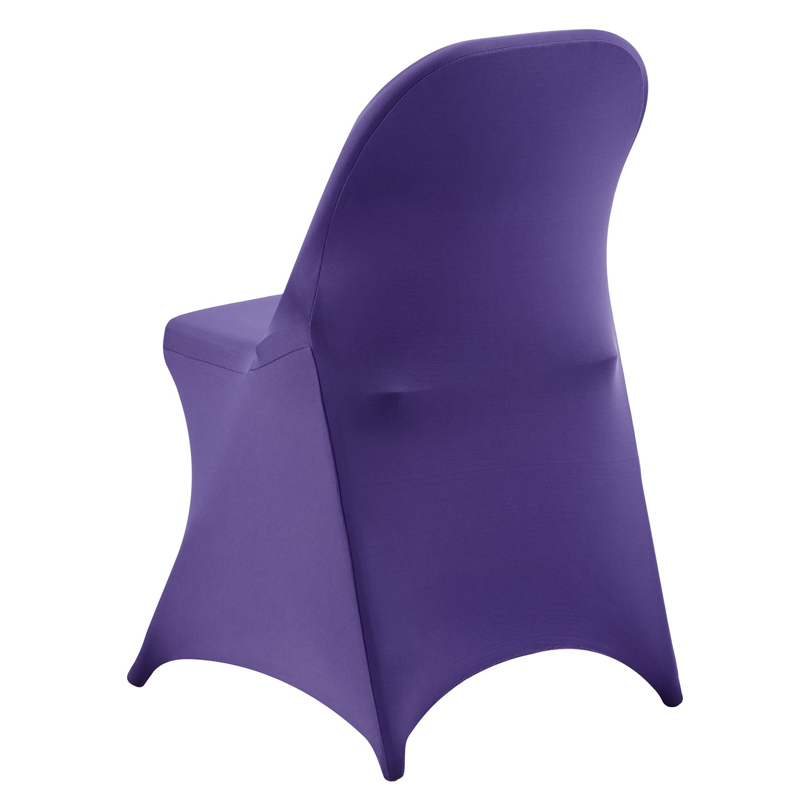 VEVOR stoelhoezen, stretch stoelhoezen, 50 stuks, wasbare en afneembare stoelhoezen van polyester-spandex voor bruiloften en diners, geschikt voor klapstoelen (45 x 46 x 77 cm), paars