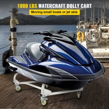 VEVOR jetski-dolly 454 kg capaciteit handkar-dolly voor bewegende waterscooters PWC met verstelbare breedte vier wielen en twee remmen transportdolly voor ski's vissersboten zeilboten