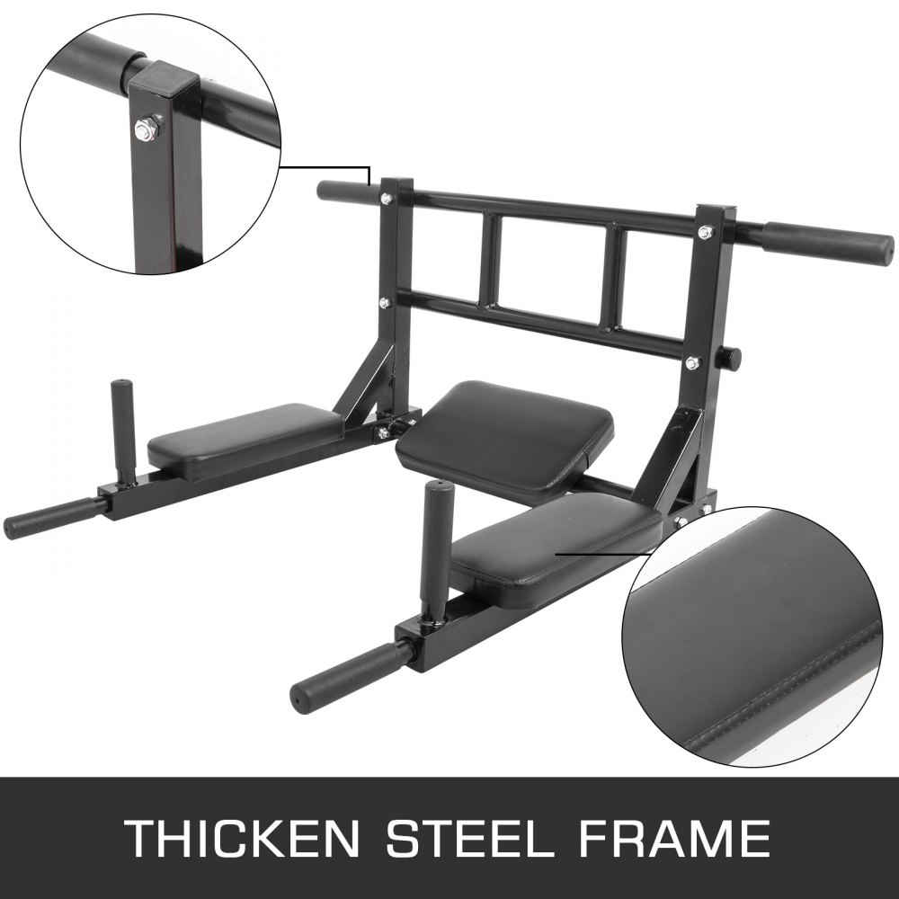 Optrekstang voor wandmontage Multifunctionele fitnessapparatuur Wandmontage Rekstok voor aan de wand Zwart