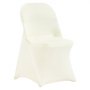 VEVOR stoelhoezen voor klapstoelen gemaakt van elastisch spandex, korte stoelhoes, afneembare en wasbare hoezen, voor bruiloft, vakantie, banket, feest, feest (30 stuks, ivoorwit)