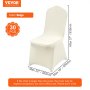 VEVOR opvouwbare stoelhoezen, stretch spandex stoelhoezen, universele pasvorm, afneembare en wasbare hoezen voor bruiloften, feestdagen, banketten, feesten, vieringen en diners (30, beige)