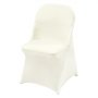 VEVOR opvouwbare stoelhoezen van elastische spandex, universele pasvorm, afneembare en wasbare hoezen, voor bruiloften, feesten en dineren (50 stuks, ivoorwit)