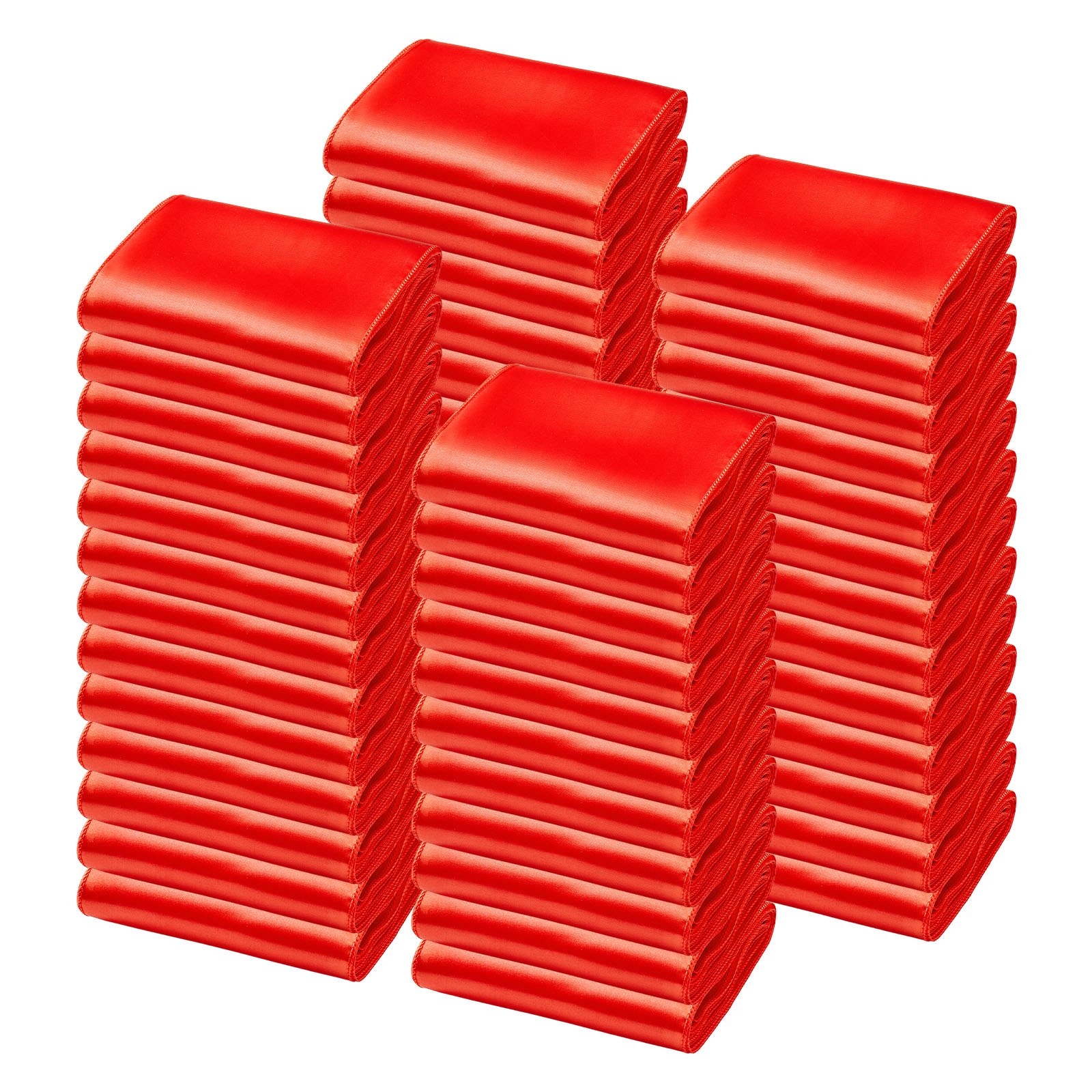 VEVOR Satijnen stoelriemen met strikken (275x17 cm) 100 stuks. Stoelriemen om te knopen, stoelriemen voor bruiloften, feesten, banketdecoraties, evenementen, banketstoelhoezen, stoelstrikken, rood