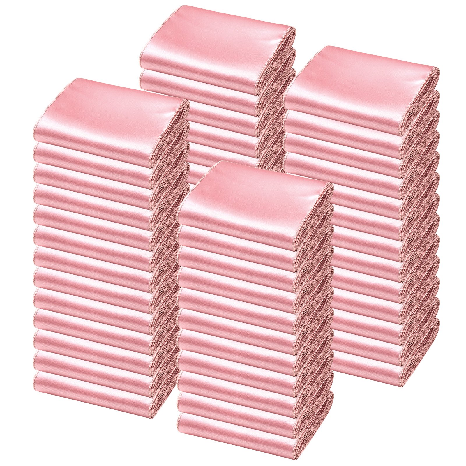 VEVOR Satijnen stoelriemen met strikken (275x17 cm) 100 stuks. Stoelriemen om te knopen, stoelriemen voor bruiloften, banketdecoraties, evenementen, banketstoelhoezen, stoelstrikken, roségoud