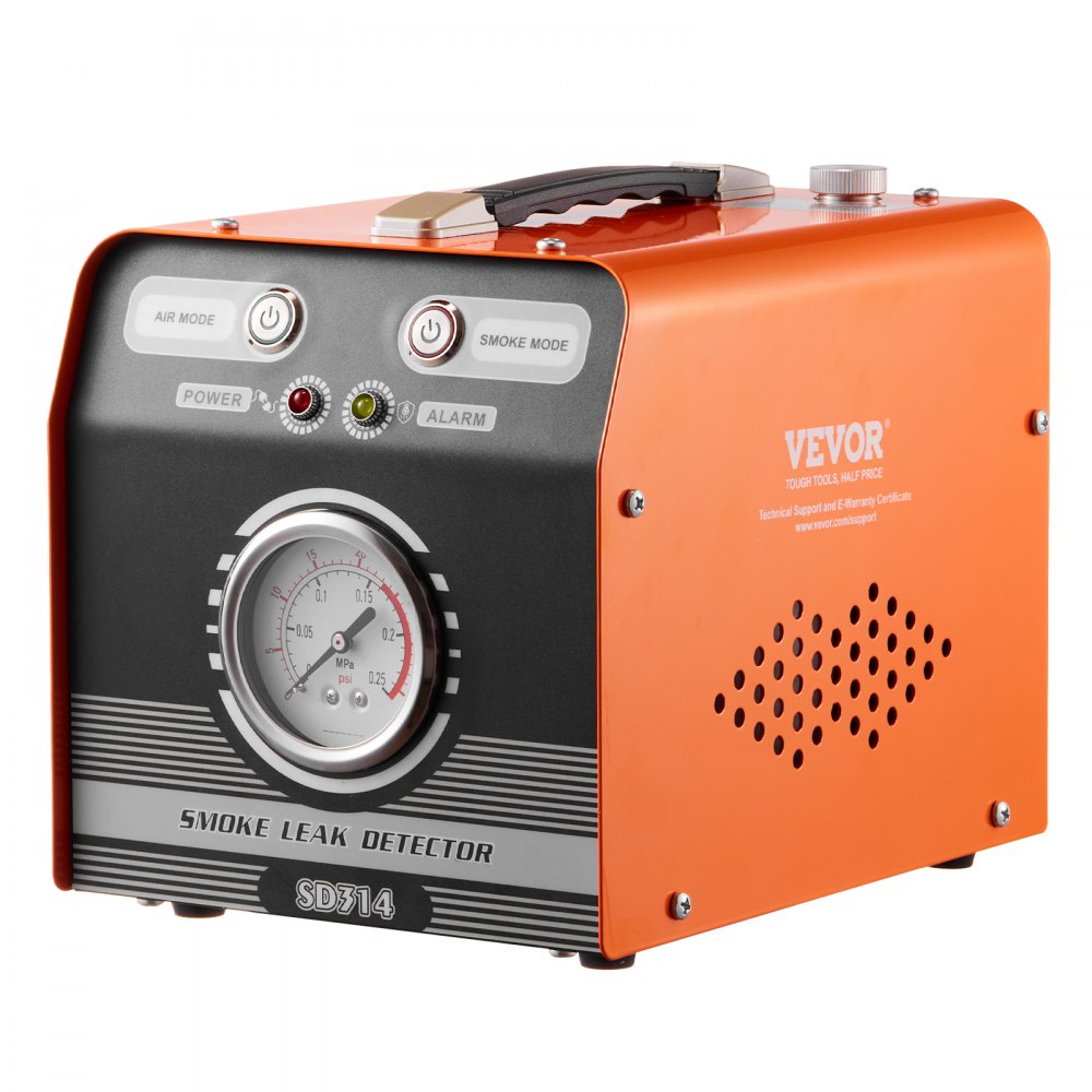 VEVOR Auto Rookmachine Lekdetector 8 L/min, Auto Rookmachine Luchtmodus & Rookmodus Twee Modellen, Lekdetector met Manometer & Luchtpompen, 12 V Lekdetector Rookmachine