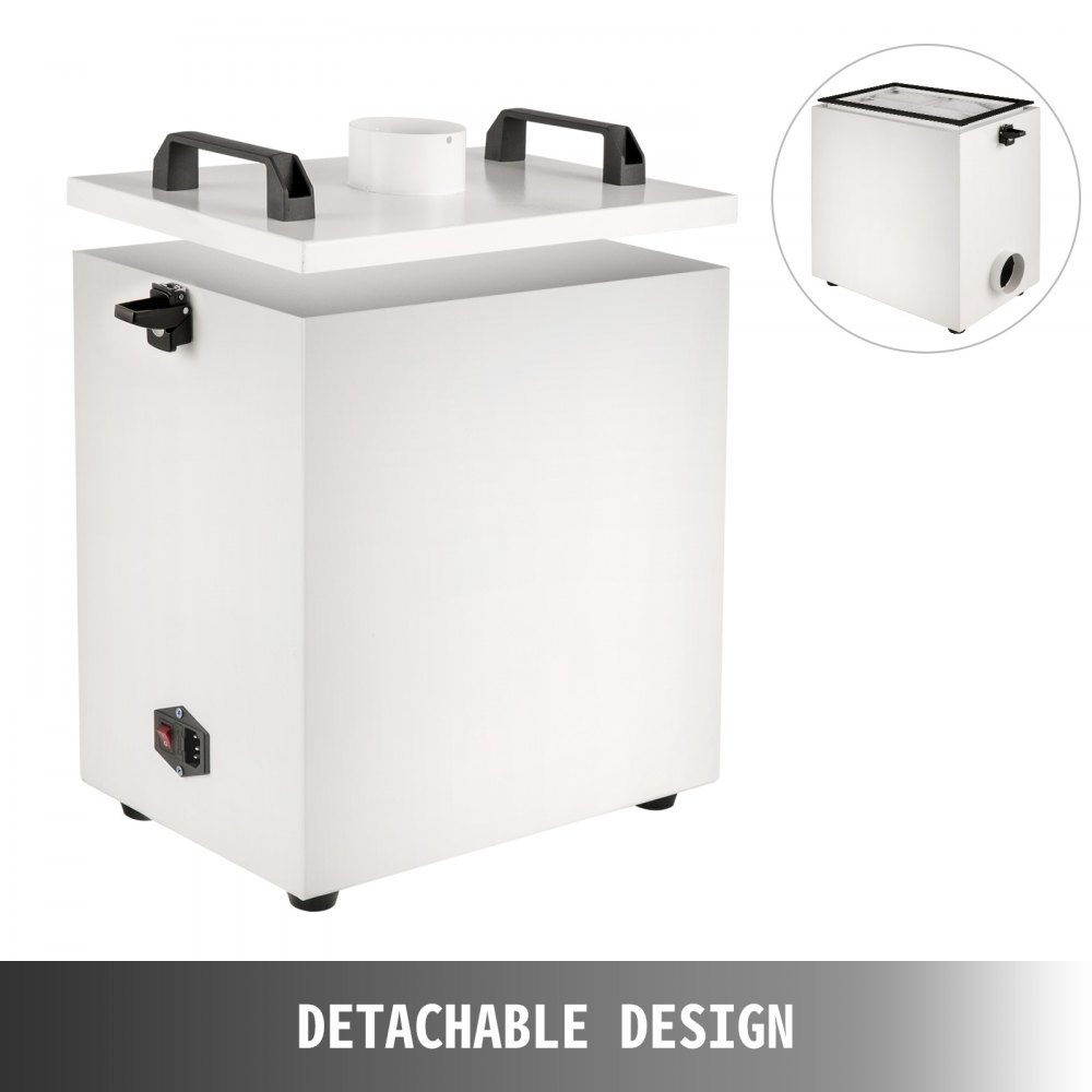 VEVOR Pure Air Fume Extractor 80W Smoke Air Purifer 180m³/h Air Volume Air Pure Purifier 220V 99.97% Portable Fume Extractor 58 dBA Low-Noise Smoke Purifier for CNC Laser Engraving Machine
