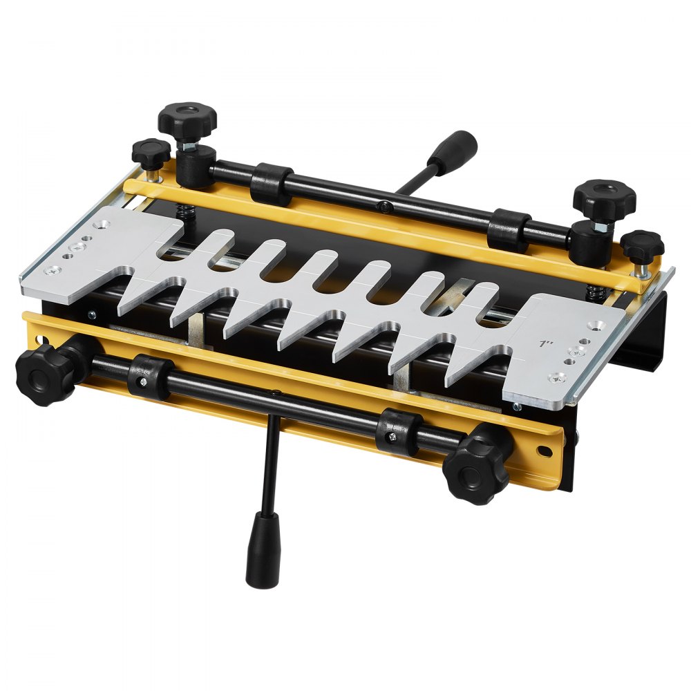 VEVOR zwaluwstaartfreesmachine, 31 cm breed, zwaluwstaartfrees met 4 frezen en 3 mallen, zwaluwstaartfreesmal, nauwkeurige uitlijning, gereedschap voor pen-en-gatverbindingen in de meubel- en kastenbouw