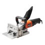 VEVOR Accu-lamellenfreesmachine, 5,9 A, groeffreesmachine met 11.600 tpm 760 W motor, 45 graden positioneringsinkeping, hardmetalen zaagblad, stofzak, verstelbare hoek en diepte, voor houtbewerking