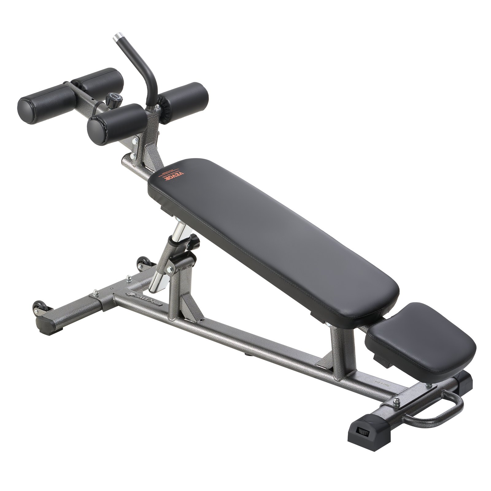 VEVOR Sit Up Bench Buikspierbank 4-niveaus Hoogteverstelbaar (1630 x 620 x 1055 cm) Rugtrainer (draagvermogen 454 kg) voor thuistraining in de sportschool Krachttraining Volledige lichaamsspiertraining