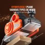 VEVOR electric planer 710 W hand planer electric 16500 rpm hand planer 82.55 mm planing width electric planer 2 mm cutting depth incl. rip fence