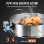 VEVOR BBQ Rotisserie Ring Set 56cm Rotisserie Spit RVS Roterende Grill Houtskoolgrill