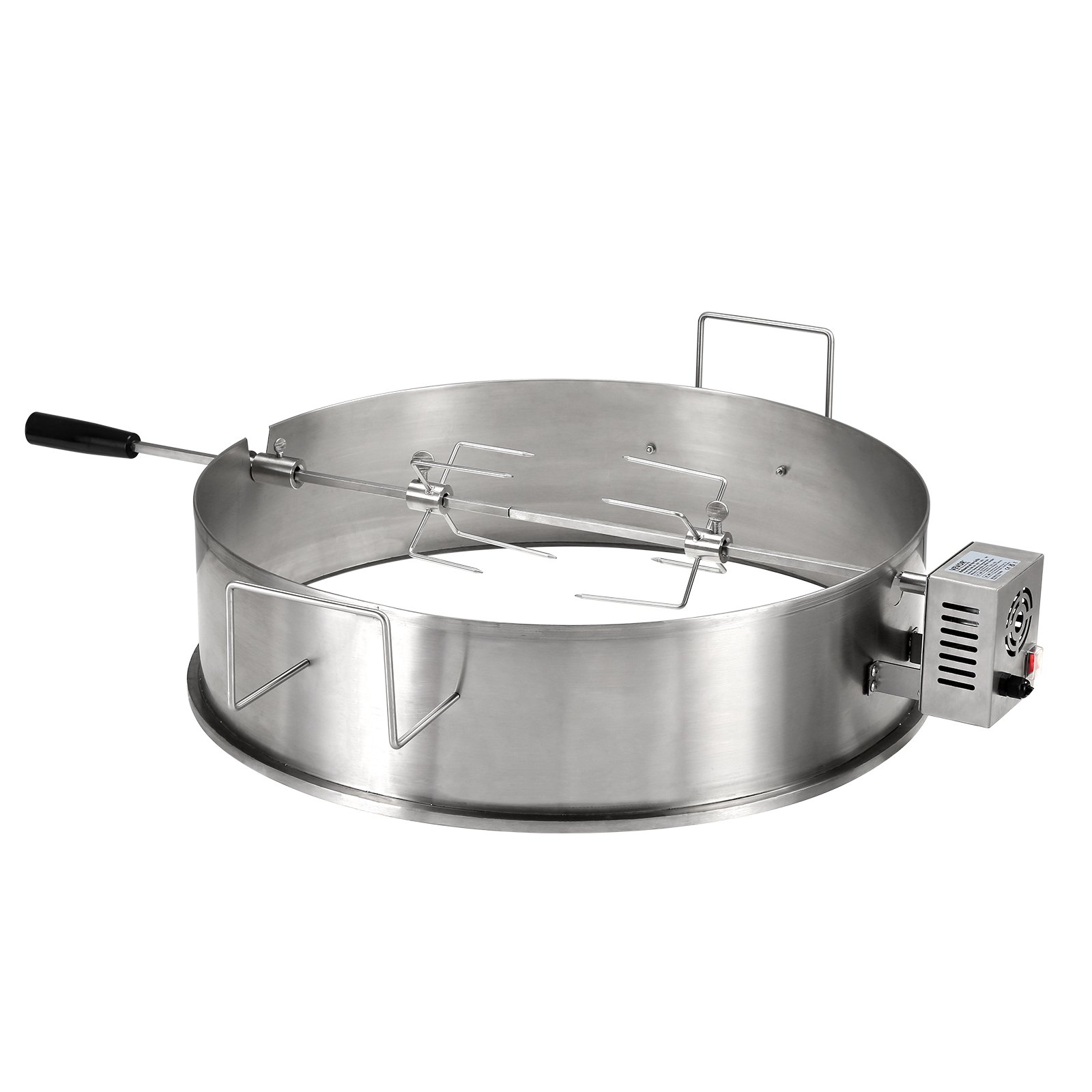 VEVOR BBQ Rotisserie Ring Set 56cm Rotisserie Spit RVS Roterende Grill Houtskoolgrill