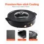 VEVOR Hot Pot with Grill, 1800W 2-in-1 Electric Smokeless Grill and Hot Pot, Korean BBQ Shabu Shabu Hotpot with Separate Dual Temperature Control, Non-stick Pan, for 2-8 People Family Dining