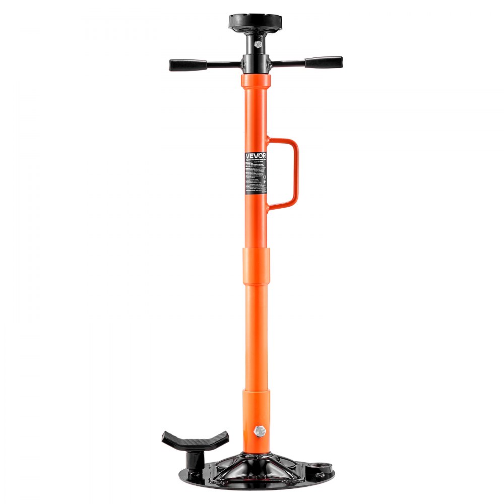 VEVOR Ondersteunende Krik 1 t, in hoogte verstelbaar (885–1800 mm) met kogelgelagerde draaihendel en zelfborgende schroef, voor het ondersteunen van voertuigonderdelen.