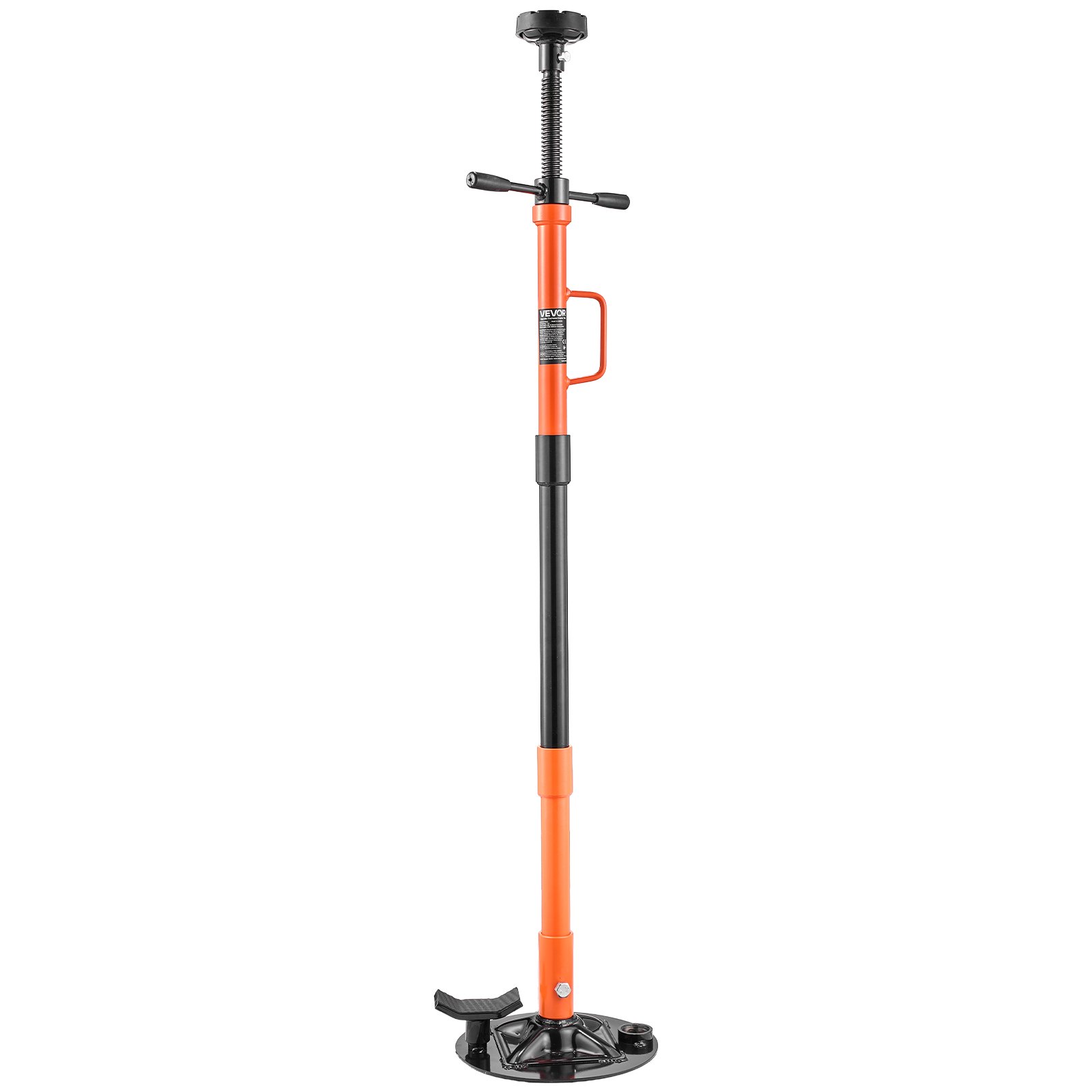 VEVOR Ondersteunende Krik 1 t, in hoogte verstelbaar (885–1800 mm) met kogelgelagerde draaihendel en zelfborgende schroef, voor het ondersteunen van voertuigonderdelen.