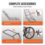 VEVOR Game Cart, opvouwbare wildwagen 227 kg, wildtransportwagen met twee 42 cm wielen en ergonomische handgreep, accessoires voor wildwagens, universele transportwagen voor jagen, vissen en wandelen