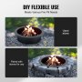 VEVOR Fire Pit Ring, 36-Inch Outer/30-Inch Inner Diameter, 10inch Height 2.5mm Thick Fire Pit Insert, Heavy Duty Carbon Steel Liner DIY Campfire Ring above or In-Ground, for Outdoor Camping, Bonfires